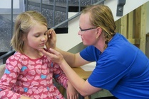 Tapahtumassa oli mahdollista saada kasvomaalaus. 